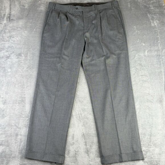 Polo‎ Ralph Lauren Dress Pant Mens 36/30 Gray Pleated cuffs - Picture 5 of 11